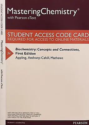 MasteringChemistry With Pearson EText - Biochemistry Student Access Code - New • $39.99