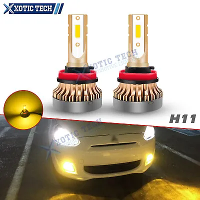 JDM High Power 8000K Golden Yellow H11 H8 LED Fog Light Bulbs For Mitsubishi • $14.96