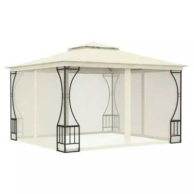 $245.95 • Buy Gazebo With Curtains Insect Screen Anti UV Outdoor Party Tent Garden Pavilion 3m