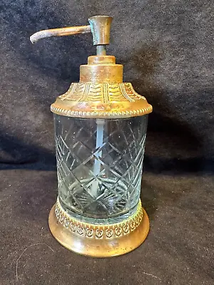 Vintage Royal Russia Brass And Cut Crystal Soap Dispenser • $79.99