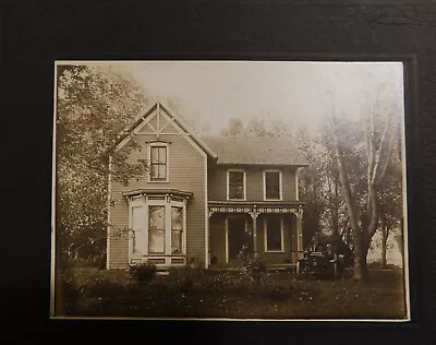 Antique Photo ~ Country Farmhouse ~ Family  ~ Identified - Automobile Sepia • $6