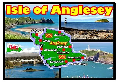 £2.45 • Buy Anglesey, Wales - Souvenir Novelty Fridge Magnet, Sights / New / Flags / Gifts