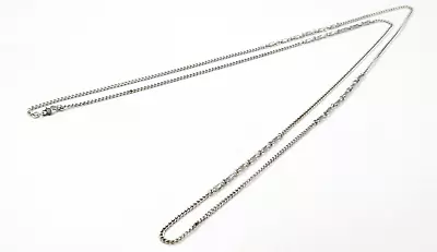 Vintage Monet Silver Tone Flapper Length Chain Station Necklace 54  Long • $19.99