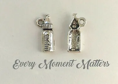 20 X Tibetan Silver BABYS BOTTLE BABY SHOWER BABYS MILK BOTTLE 17x8mm Charms • £2.49