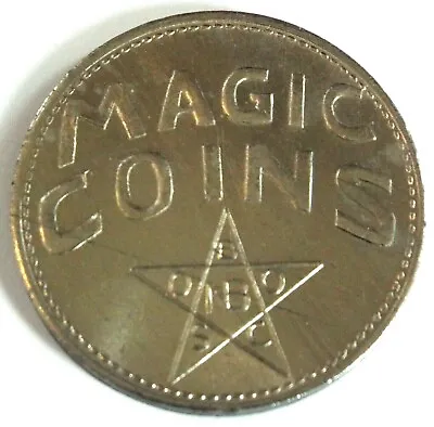 Vintage JANOS BARTL Magicians  MAGIC COINS  Token - Devil Waving Wand - GERMANY • £13.46