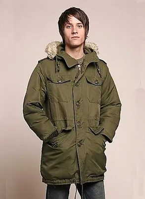 Canadian Armed Forces Winter Work Parka W/Fake Fur Hood • $58.15