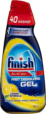 Finish All In One Max Gel Dishwasher Liquid Lemon 1 Litre • $25