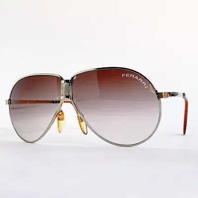 Retro VINTAGE 70s Bootleg FERARRI FOLDING AVIATOR SUNGLASSES Sunnies Mens Fade • $95