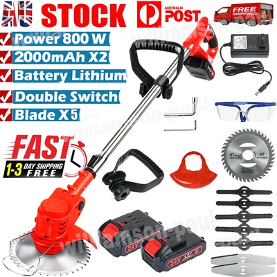 $70.99 • Buy Cordless Electric Grass Trimmer Garden Lawn Cutter Brush Mower Whipper Snipper