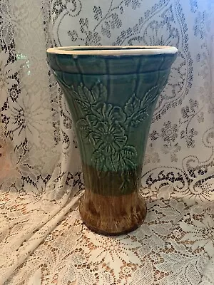 RRP Co. Jardiniere Majolica Pedestal Base Roseville Robinson Ransbottom Pottery • $125