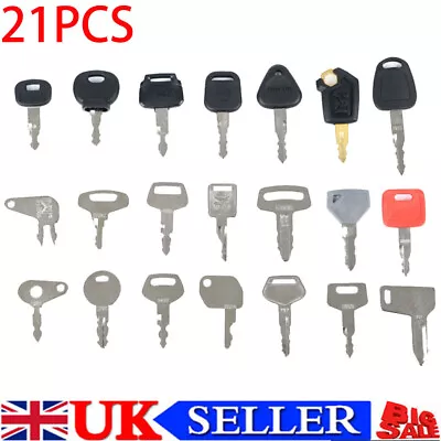 £12.99 • Buy 21 Excavator Plant Digger Keys Master Set For BOBCAT KUBOTA HITACHI KOMATSU CAT