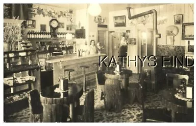 Real Photo Postcard D+1408 Great Bar In Loma Vista - Log Furniture Tap Room • $6.98