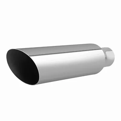  Car Truck Exhaust Tip Stainless Steel Muffler Pipe 2.5 ID X 4 OD X 17 L Chrome • $38.99