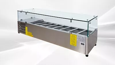 60  Countertop Refrigerated Prep Table 8 Pan Cooler Stainless Steel Sandwich NSF • $1285