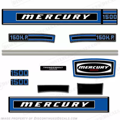 Fits Mercury 1975 150HP Outboard Engine Decals • $99.95