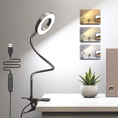 Desk Lamp LED Reading Lamp Clip On Light For Home Office Studying Working Makeup • $9.99