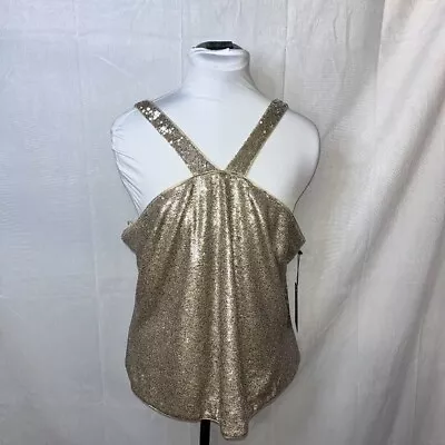 Vince Camuto Champagne Sequin Sleeveless Top 14 • $18