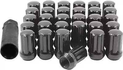 20 Spline Lug Nuts With Key 14x1.5 Black 1.38  Tall • $16.49