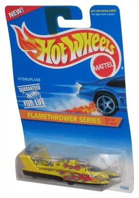 Hot Wheels Flamethrower Series 2/4 (1995) Yellow Hydroplane Toy #385 • $9.98