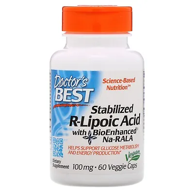 Stabilized R-Lipoic Acid With BioEnhanced Na-RALA 100mg 60 Capsules - Doctor... • £34.99