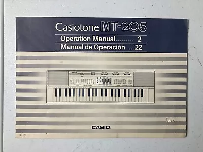 Casio MT-205 Casiotone Keyboard Original User's Operating Owner's Manual MT205 • $30.76