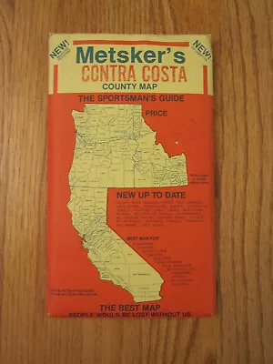 Metsker's Map Of Contra Costa County California • $12.95