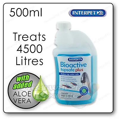 Interpet Bioactive Tapsafe Plus 500ml Aquarium Tap Water Dechlorinator Treatment • £13.99