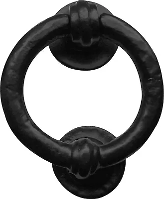 Black Antique Ring Door Knocker Traditional Door Furniture - Premium UK Quality • £21.96