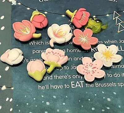 £4.38 • Buy 10Pcs Shoes Accessories DIY Flower Shoes Buttons Decoration For Croc Charms Gif