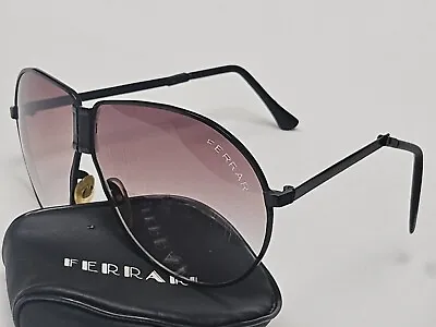 Ferrari Collapsible Black Purple Lens Aviator Sunglasses AS IS • $4.99