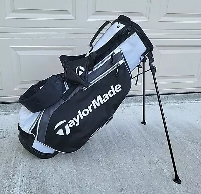 TaylorMade FlexTech Lite 4 Way Golf Stand Bag. Black/White. Dual Strap 5 Zippers • $89.95