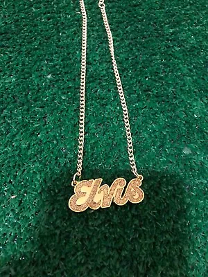 Elvis Presley Gold Plated Script Necklace • $23