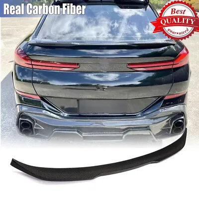 For BMW X6 G06 X6M SUV 2020-2023 Real Carbon Fiber Rear Trunk Lip Spoiler Wing • $170.99