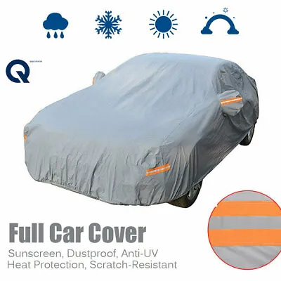 Full Car Cover Waterproof Breathable Sun UV Dust Rain Snow Resistant Protection • $27.28