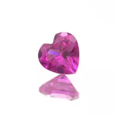 6mm & 10mm Lab Created Bright Pink Sapphire Heart Shape • $8.66