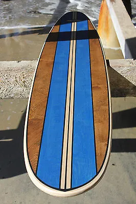 Wood Surfboard Art Bar Top Shower Vintage Hawaiian Surfboard Wall Art Surf Decor • $429