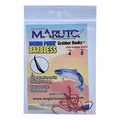 Grabber Hooks High Carbon Steel-Wear Resistant Coating Barbless Sickle Hooks | • $8.22