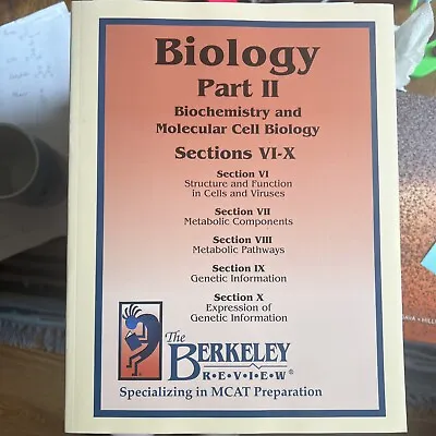 Biology Part 1&2 MCAT Prep By The Berkeley Review • $60