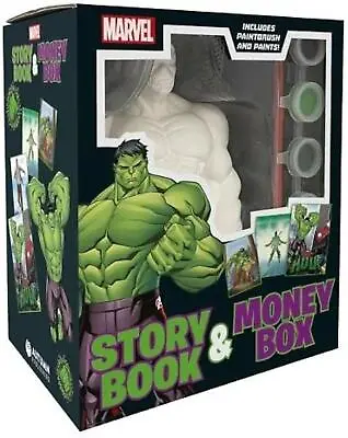 Marvel Hulk Children's Fun Arts And Crafts Paint Your Own Money Box And Book Kit • £10.99