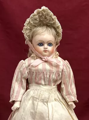 Gorgeous Antique German Composition / Papier Mache Doll W/ Glass Eyes • $67