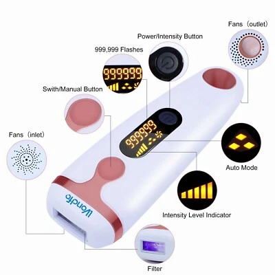 $39.99 • Buy IPL Hair Removal Laser Permanent Body Epilator Painless Device 999 999 Flashes