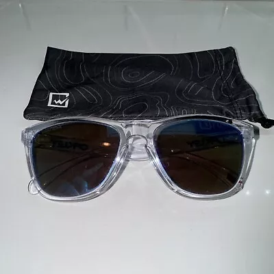 Oakley Frogskins Polished Clear Prizm Sapphire Lens Sunglasses (Authentic) • $75