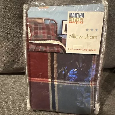 Martha Stewart Pillow Sham Kmart Plaid Adirondac Standard • $9.98