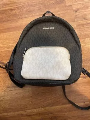 Michael Kors Black And White Erin M MK Black Multi Backpack And Wallet • $175