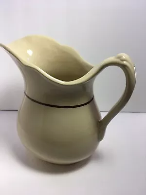 VTG STERLING CHINA DINER WARE LARGE WATER PITCHER 9” VITRIFIED Desert Tan Exc • $44.96