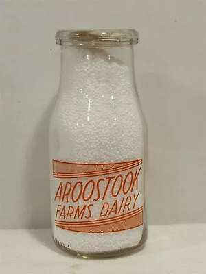 TRPHP Milk Bottle Aroostook Farms Dairy Presque Isle ME AROOSTOOK COUNTY 1951 • $24.99
