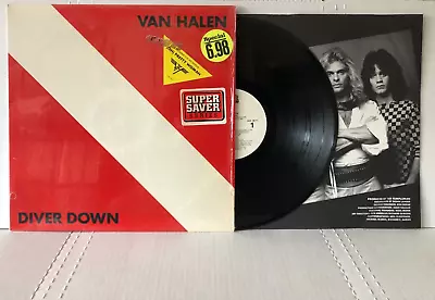 Van Halen DIVER DOWN 1983 Warner Bros Shrink Pretty Woman Hype Sticker EX/VG • $20