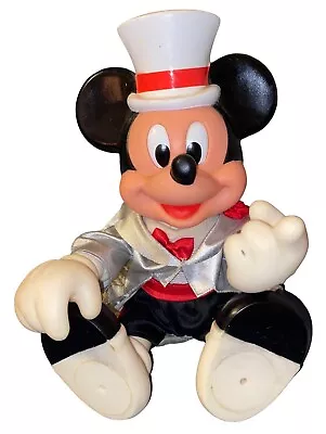 Top Hat Mickey Mouse 10” Plastic Toy 1990’s Arco  • $8