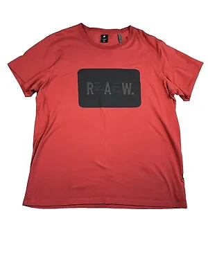 G-Star Raw Mens XXL T Shirt Double Layer Red Short Sleeve Graphic Shirt • $19.99