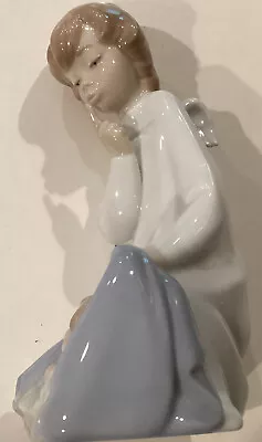 Lladro Porcelain Figurine 4635 Angel Daisa With Baby 7  Height & Retired MINT • $38.95